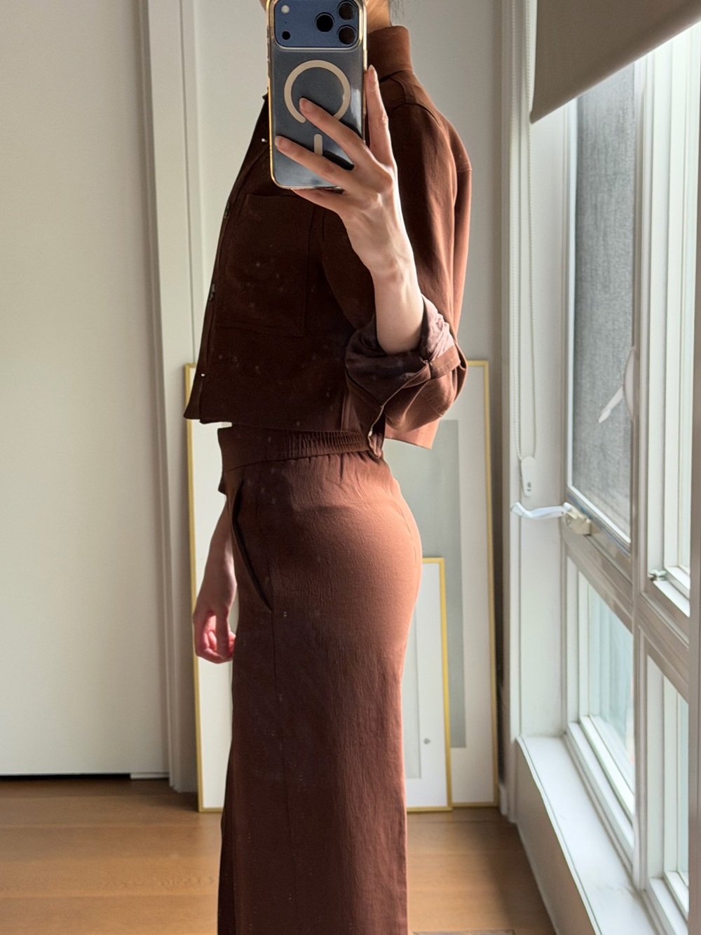 Wilfred Crepette Crop Blazer & Effortless Pants Set - Picture 4 of 6